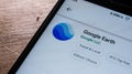 Google Earth app in play store. Royalty Free Stock Photo