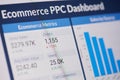 Google ecommerce PPC dashboard Royalty Free Stock Photo