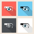 Google glasses icon set