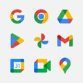 Google icon collection Royalty Free Stock Photo