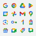 Google icon collection. Royalty Free Stock Photo