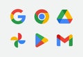 Google icon collection Royalty Free Stock Photo