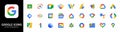 Google LLC. Apps from Google. Official logotypes of Google Apps. Kyiv, Ukraine - February 7, 2021