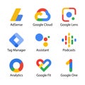 Google LLC. Apps from Google. Official logotypes of Google Apps. Kyiv, Ukraine - September 26, 2020