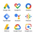 Google LLC. Apps from Google. Official logotypes of Google Apps. Kyiv, Ukraine - September 26, 2020