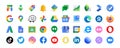 Google LLC. Official logotypes of Google Apps. Youtube Apps. Social media. Microsoft Office 365. Internet browsers. Kyiv, Ukraine