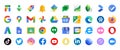 Google LLC. Official logotypes of Google Apps. Youtube Apps. Social media - TikTok, Facebook, Instagram etc. Official logotypes of