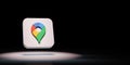 Google Maps App Icon Spotlighted on Black Background