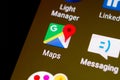 Google Maps application thumbnail / logo on an android smartphone Royalty Free Stock Photo
