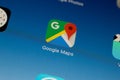 Google Maps application thumbnail / logo on an iPad Air Royalty Free Stock Photo