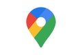 Google maps pin pointer location logo. Vector editorial illustration. Vinnitsia^ Ukraine - January 27 2021