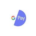 Google pay logo editorial illustrative on white background