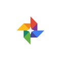 Google photos logo editorial illustrative on white background