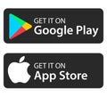 Google play app store icons. Download from google pay. Royalty Free Stock Photo