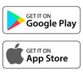 Google play app store icons. Download from google pay. Royalty Free Stock Photo