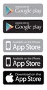 Google play and App Store Logo Button logo Royalty Free Stock Photo