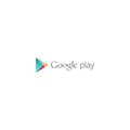 Google play logo editorial illustrative on white background