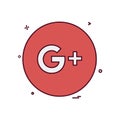 Google plus icon design vector Royalty Free Stock Photo