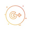 Google plus icon design vector