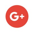 Google Plus icon. Royalty Free Stock Photo