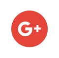 Google plus logo icon. Royalty Free Stock Photo