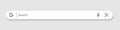 Google search bar. Search window with shadow on isolaed background. Neomorphism design. Vector EPS 10