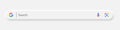 Google search bar. Search window with shadow on isolaed background. Neomorphism design. Vector EPS 10