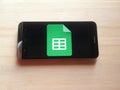 Google Sheets app Royalty Free Stock Photo