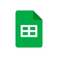Google Sheets Logo on white background Royalty Free Stock Photo