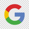 New Google product icons.Google symbol isolated on transparent background