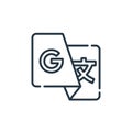 google vector icon. google editable stroke. google linear symbol for use on web and mobile apps, logo, print media. Thin line
