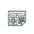 google vector icon. google editable stroke. google linear symbol for use on web and mobile apps, logo, print media. Thin line