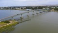 The Goolwa bridge south of Adelaide in South Australia