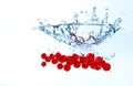 Goosberry fruit splash in water Royalty Free Stock Photo