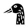 goose animal glyph icon vector illustration Royalty Free Stock Photo