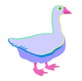Goose. Bright decorative bird. Isolated on white background. Royalty Free Stock Photo