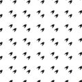 Goose feet. Trendy fabric seamless pettern with print of houndstooth. Pairs of crow's feet on a white background.