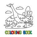 Funny goose. Farm animals coloring book series