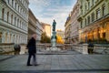 Goose Girl Fountain called Gansemadchenbrunnen in Vienna, Austria.