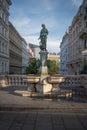 Goose Girl Fountain Gansemadchenbrunnen created by Anton Paul Wagner  in 1886 - Vienna, Austria Royalty Free Stock Photo