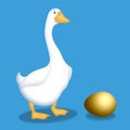 Goose With Golden Egg Royalty Free Stock Photo