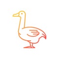 Goose gradient linear vector icon Royalty Free Stock Photo