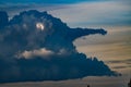 Goose head clouds beek eye mouth Royalty Free Stock Photo