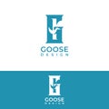 Goose with letter G Logo Concept Inspiration