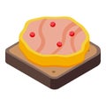 Goose meat icon isometric vector. Duck food