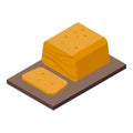 Goose pate icon isometric vector. Duck food