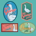 Goose pate vintage labels