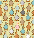 Goose Pattern seamless. waterfow Background. Baby fabric texture