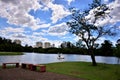 The beautiful lagoon of the Centenary Park of Mogi das Cruzes