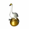 Goose sitting on Golden Egg Royalty Free Stock Photo
